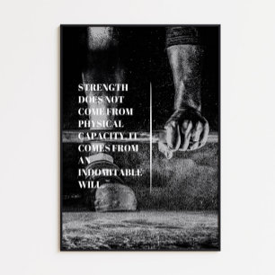Bodybuilder quote gym motivational poster