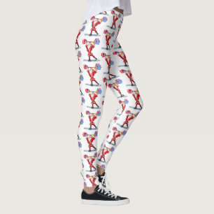 Bodybuilder Santa Christmas Gift Funny Leggings