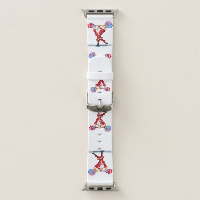 Bodybuilder Santa Claus with Christmas Gifts - Fun Apple Watch Band (Band)