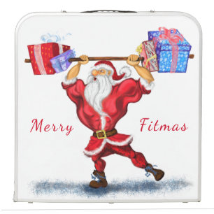 Bodybuilder Santa Claus with Christmas Gifts - Fun Beer Pong Table