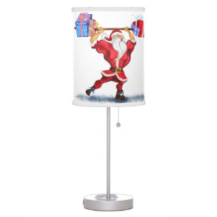 Bodybuilder Santa Funny Christmas Lamp