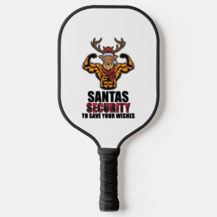 Bodybuilder Weiglifter Gym Muscle Santa Security Pickleball Paddle