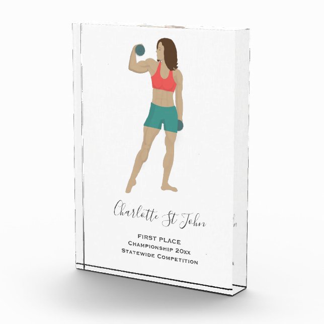 Bodybuilding Acrylic Award (Right)