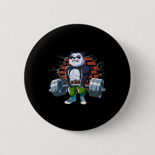 Bodybuilding And Weightlifting Designs Fitness Pan Button