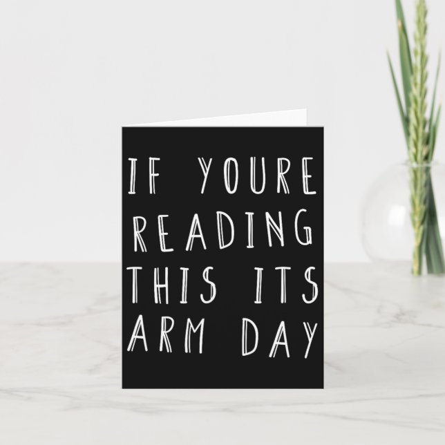 Bodybuilding Arm Day Quote Personal Trainer Weight Card (Front)