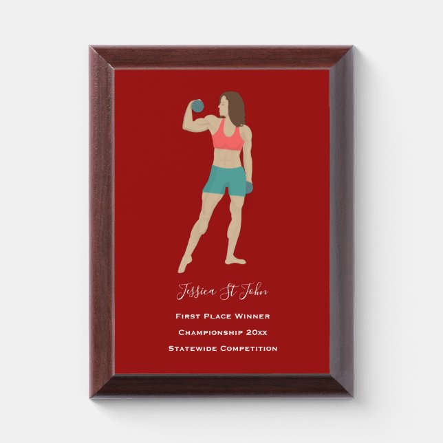 Bodybuilding Award Plaque (Vertical)