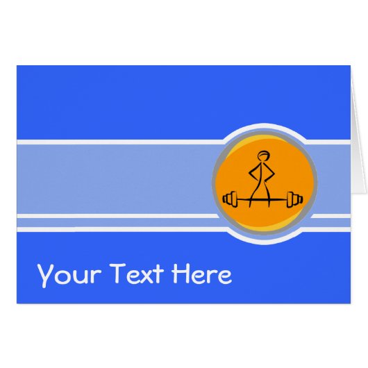 Bodybuilding; blue & orange cards (Front Horizontal)