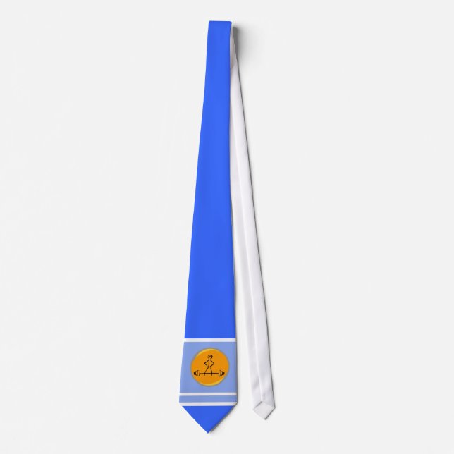 Bodybuilding; blue & orange tie (Front)