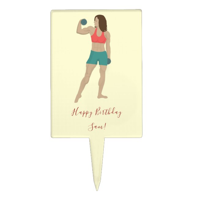 Bodybuilding Cake Topper (Front)