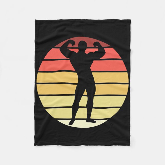 Bodybuilding Competition Powerlifting Mens Physiqu Fleece Blanket (Front)