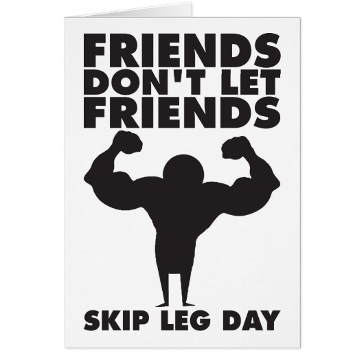Bodybuilding - Don't Skip Leg Day - Squat Cards (Front)