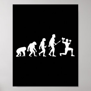 Bodybuilding Evolution Funny Bodybuilding Workout Poster