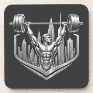 bodybuilding, fitness, gym, New York City, NYC, si Beverage Coaster