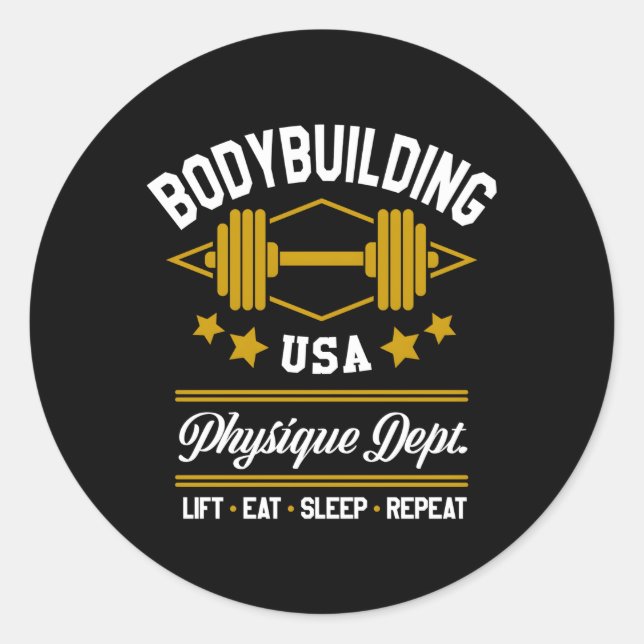 Bodybuilding For And Classic Round Sticker (Front)