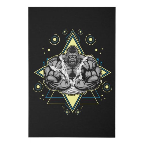 Bodybuilding Gorilla For The Next Workout Faux Canvas Print