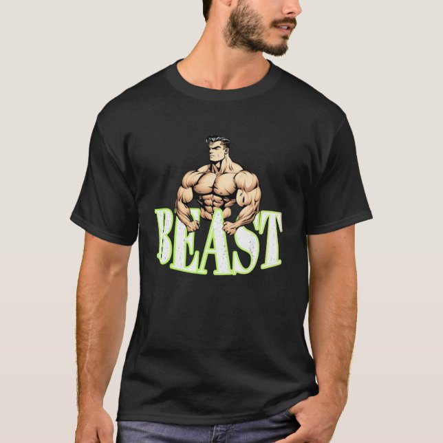 Bodybuilding Gorilla Gym Fitness Beast  2 T-Shirt (Front)