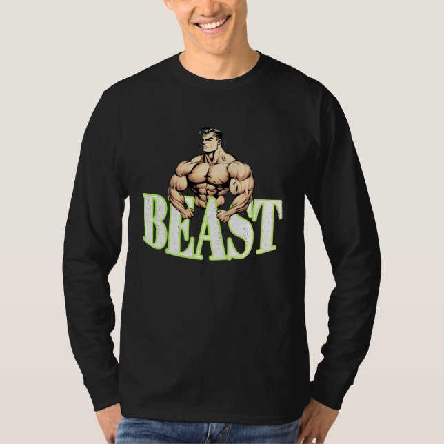 Bodybuilding Gorilla Gym Fitness Beast  2 T-Shirt (Front)