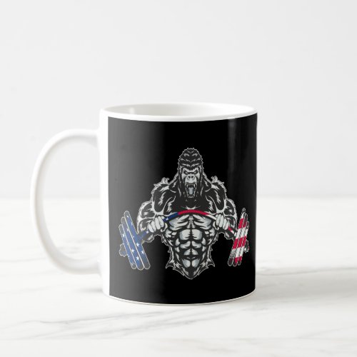Bodybuilding Gorilla Gym Usa Fitness  Coffee Mug