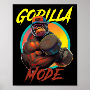 Bodybuilding Gorilla Mode Workout Poster