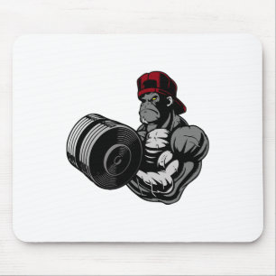 Bodybuilding Gorilla Workout Gym Strength Training Mouse Pad