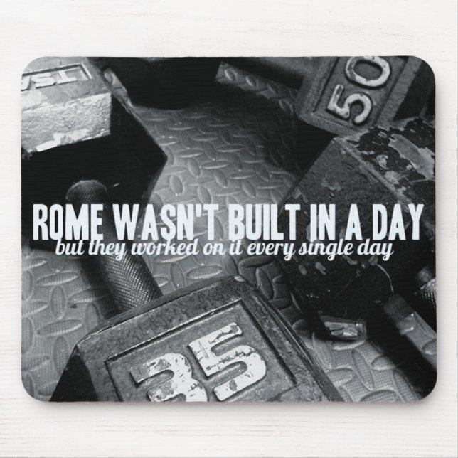 Bodybuilding Gym Motivation Mouse Pad (Front)