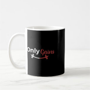 Bodybuilding Gym Only Gains Funny Lifting Workout  Coffee Mug