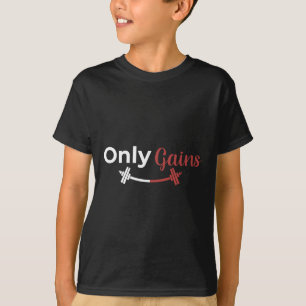 Bodybuilding Gym Only Gains Funny Lifting Workout  T-Shirt