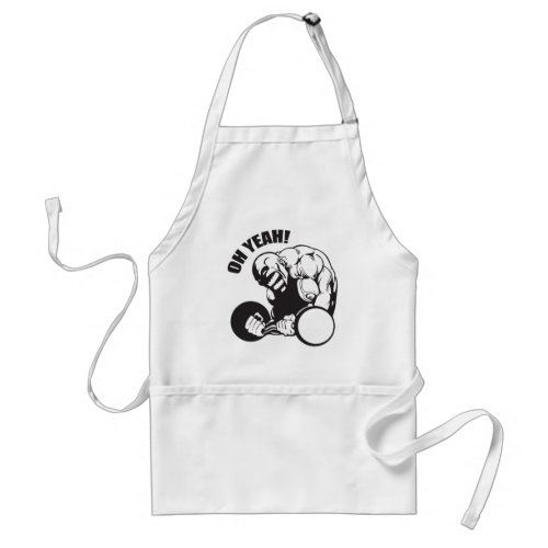 Bodybuilding Gym Workout _ Bicep Curl _ OH YEAH Adult Apron