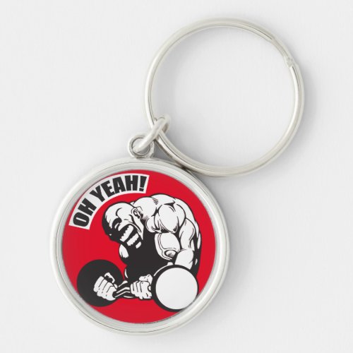 Bodybuilding Gym Workout _ Bicep Curl _ OH YEAH Keychain