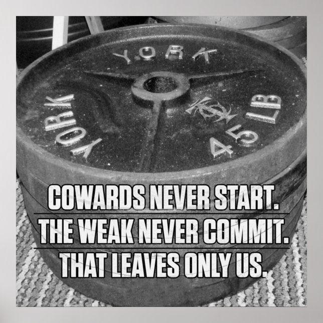 Bodybuilding Gym Workout Motivational Poster (Front)