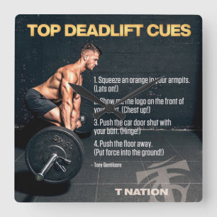 Bodybuilding Gym Workout Motivational Square Wall Clock