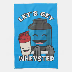 Bodybuilding Humor - Let's Get Wheysted Towel
