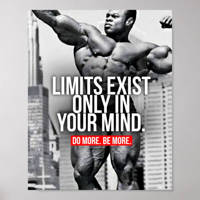 Muscle Building Poster Bodybuilding Inspirational Poster | Zazzle