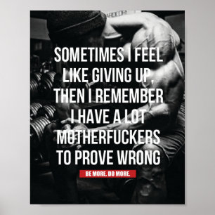 Bodybuilding Inspirational Workout Quote Poster
