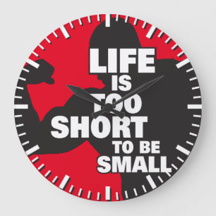 Bodybuilding - Life Is Too Short To Be Small Large Clock