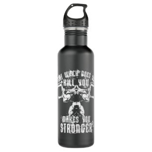 Bodybuilding Lifting Motivation - Squat Stainless Steel Water Bottle
