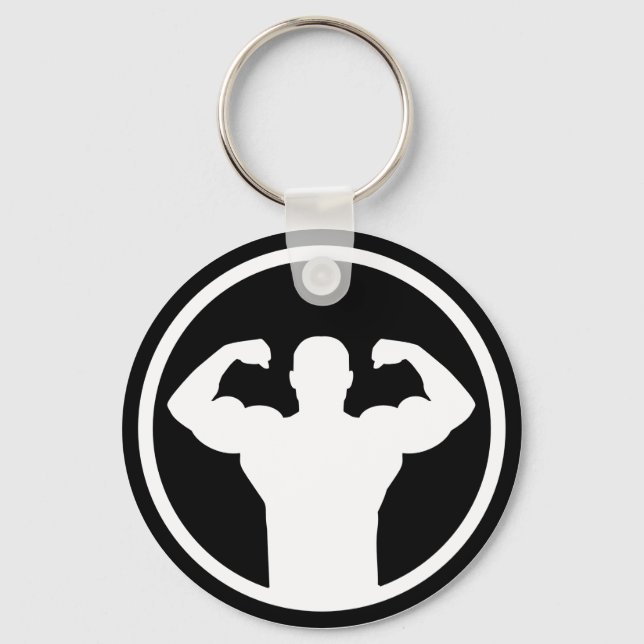 Bodybuilding logo keychain (Front)