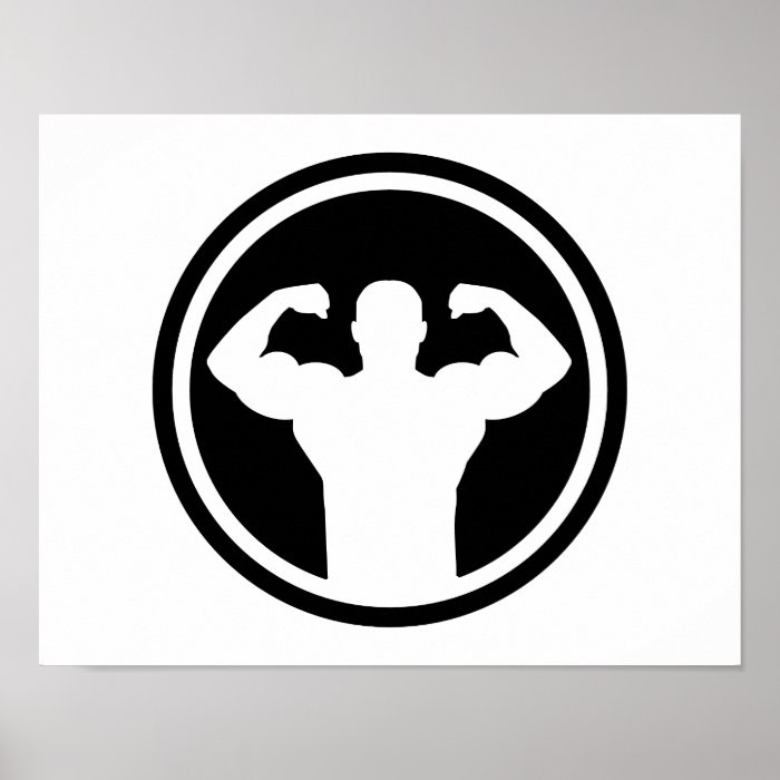 Bodybuilding logo poster