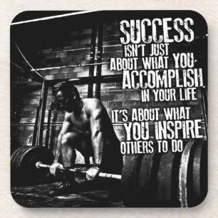 Bodybuilding Motivation Drink Coaster