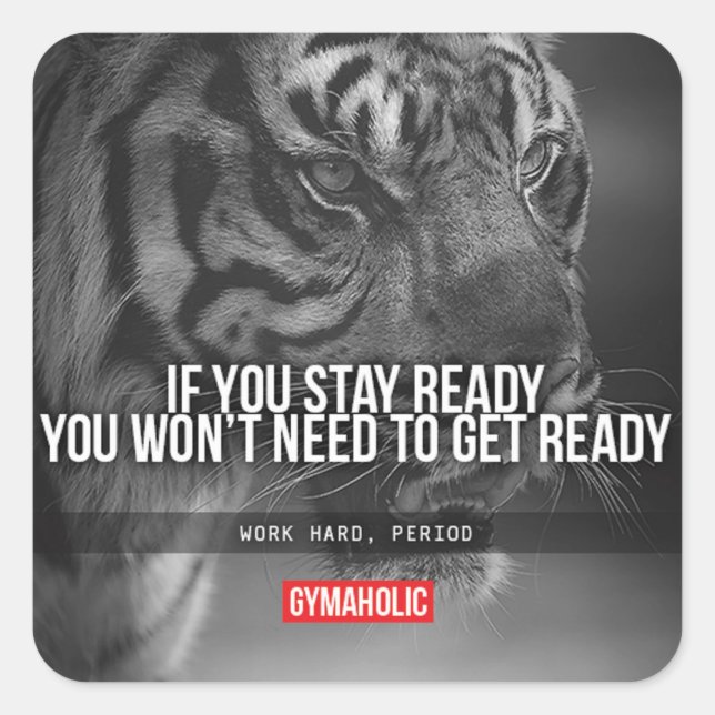 Bodybuilding Motivation Square Sticker (Front)