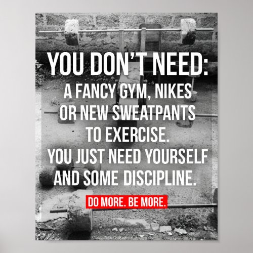 Bodybuilding Motivational  Poster
