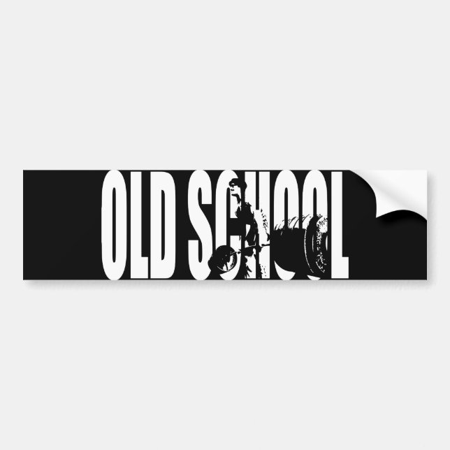 Bodybuilding - old school deadlift bumper sticker (Front)