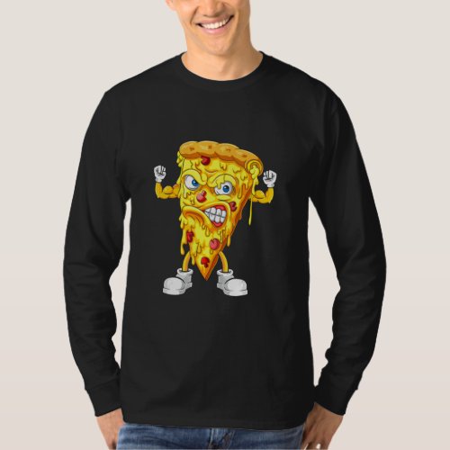 Bodybuilding Pizza Slice Fitness Workout Gym Muscl T_Shirt