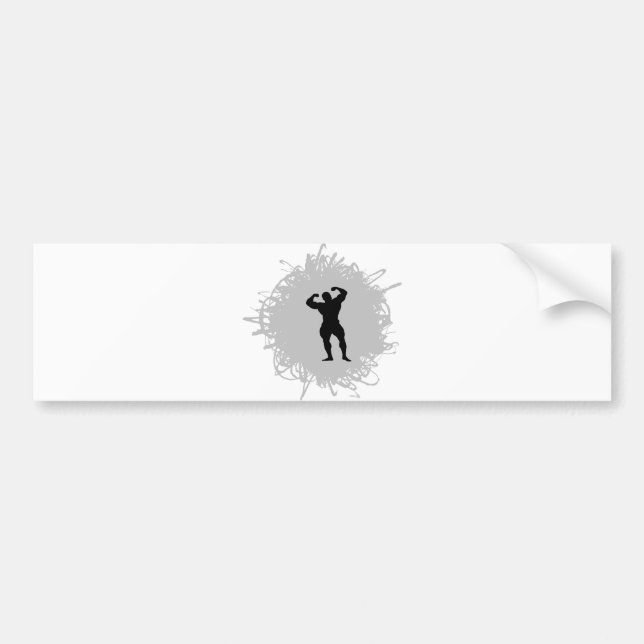 Bodybuilding Scribble Style Bumper Sticker (Front)