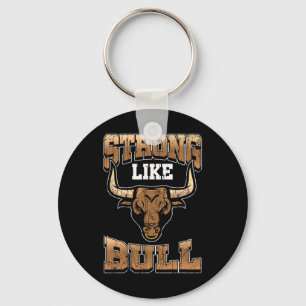 Bodybuilding Shirt - Fitness Gift Strong Like Bull Keychain