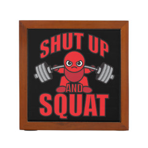 Bodybuilding - Shut Up And Squat - Kawaii Leg Day Pencil Holder