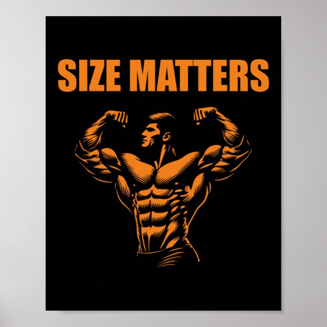 Bodybuilding – Size S Sticker  Poster (Front)