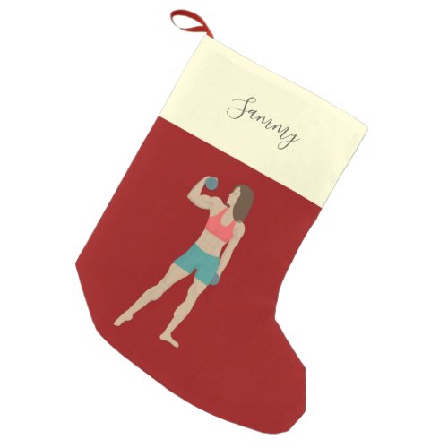 Bodybuilding Small Christmas Stocking