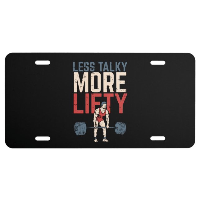 Bodybuilding Sport Fitness gift License Plate (Front)