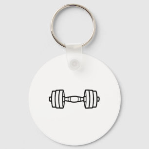 Bodybuilding Sport Minimalist Simple Dumbbell Keychain